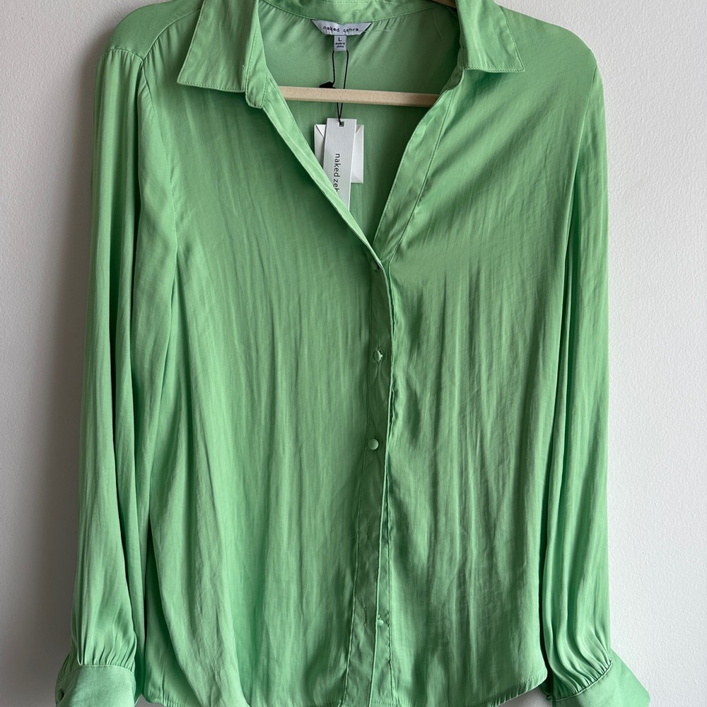 Naked Zebra Mint Green Button-Down Shirt